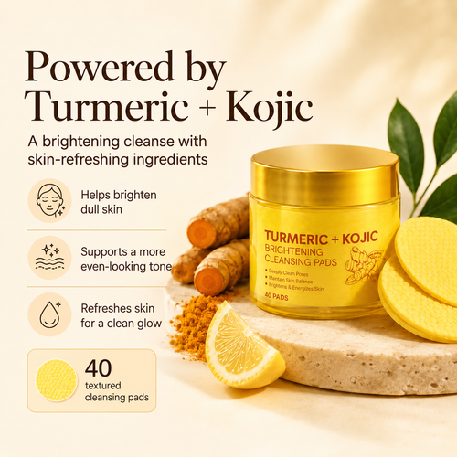 Turmeric + Kojic Brightening Cleansing Pads