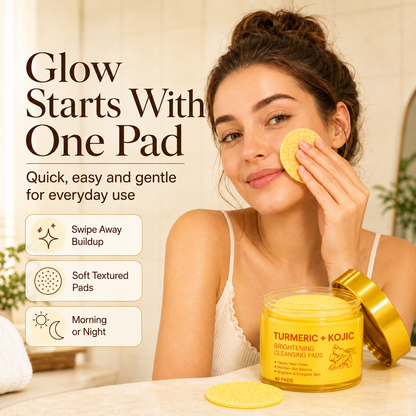 Turmeric + Kojic Brightening Cleansing Pads