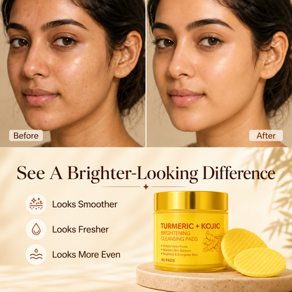 Turmeric + Kojic Brightening Cleansing Pads
