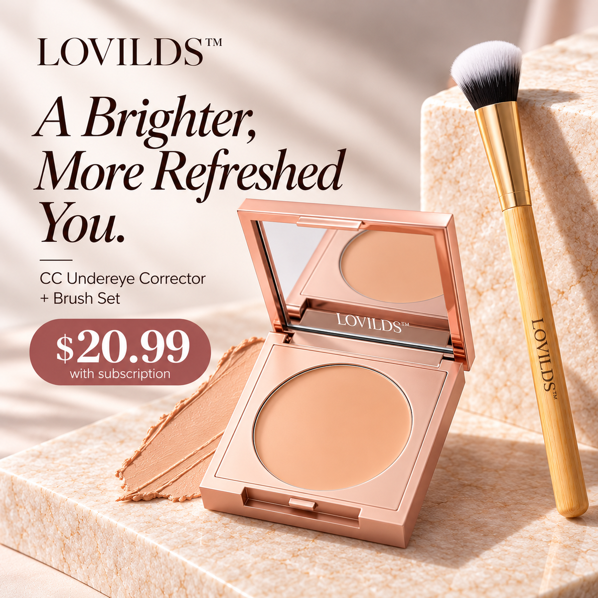 LOVILDS CC Undereye Corrector & Brush Set