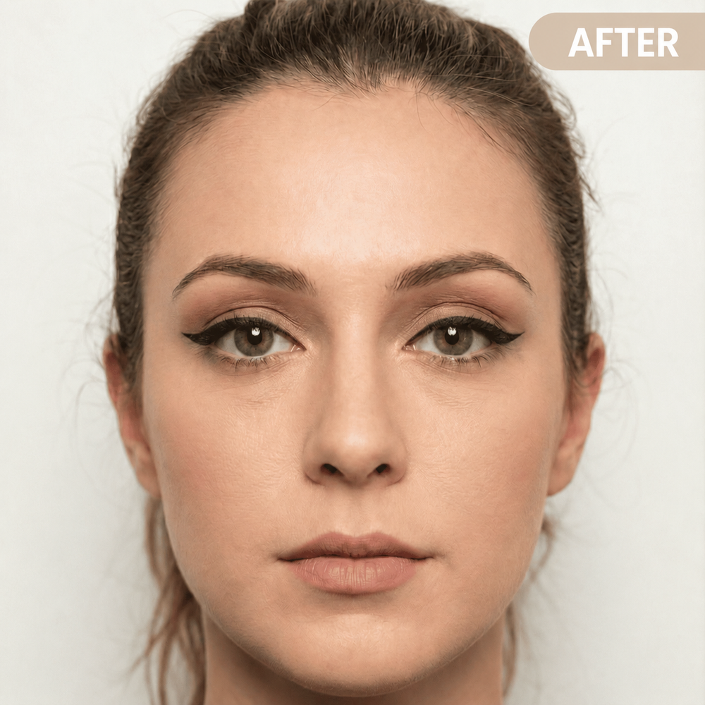 After eyeliner application
