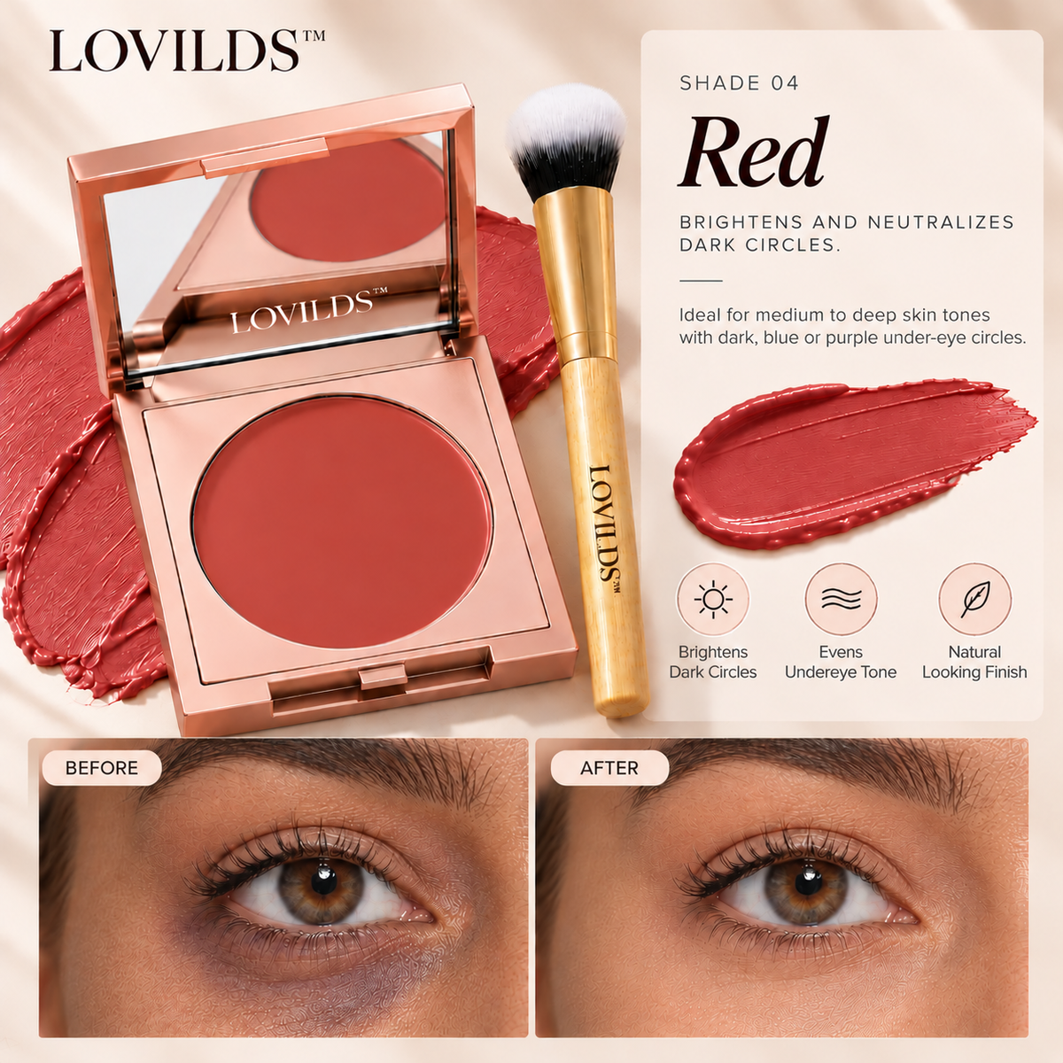 LOVILDS CC Undereye Corrector & Brush Set