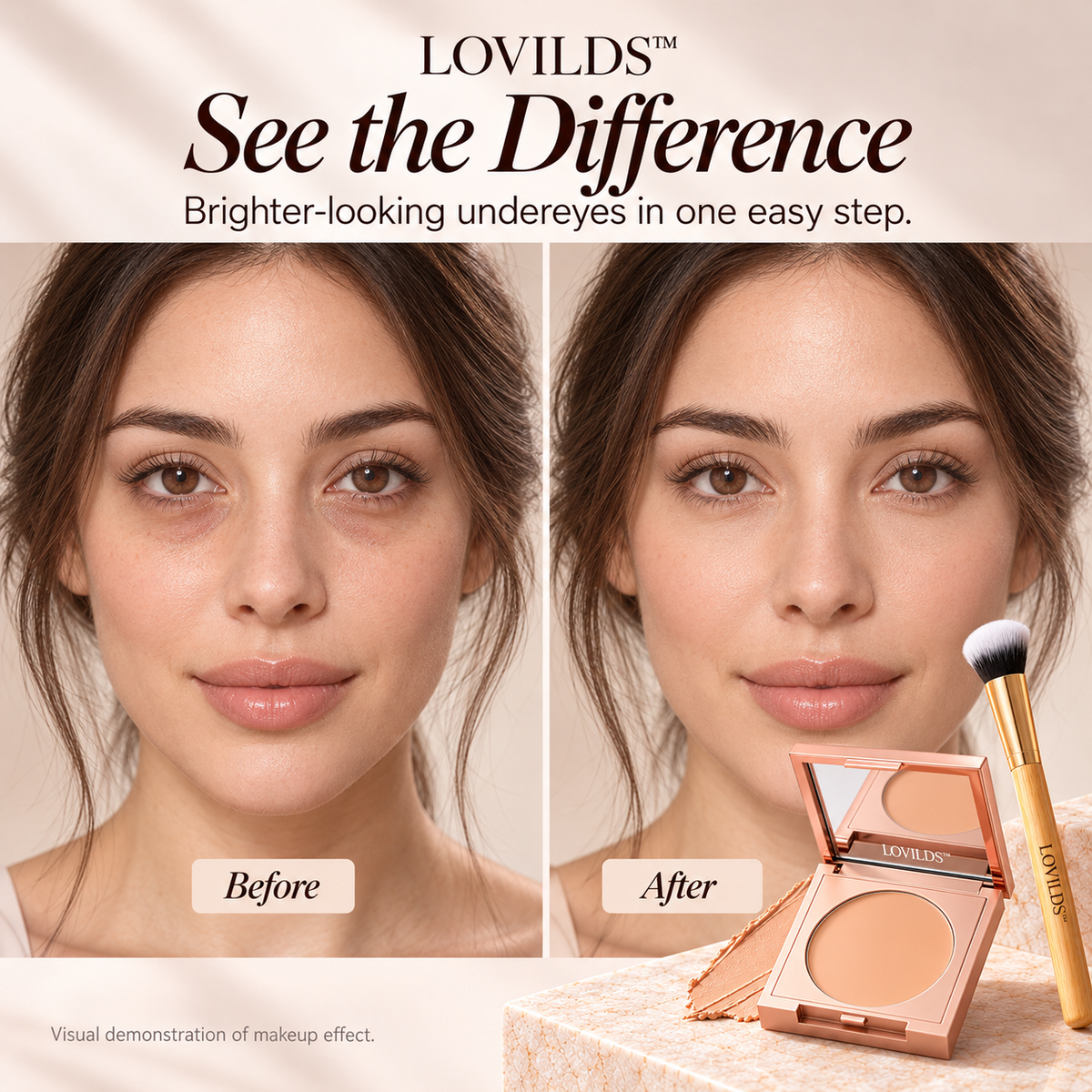 LOVILDS CC Undereye Corrector & Brush Set