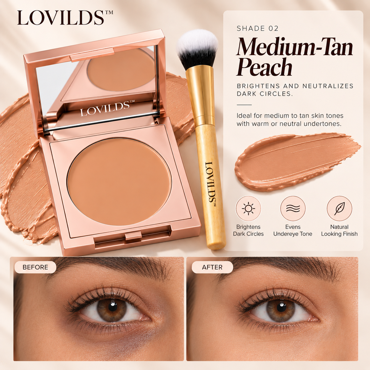 LOVILDS CC Undereye Corrector & Brush Set