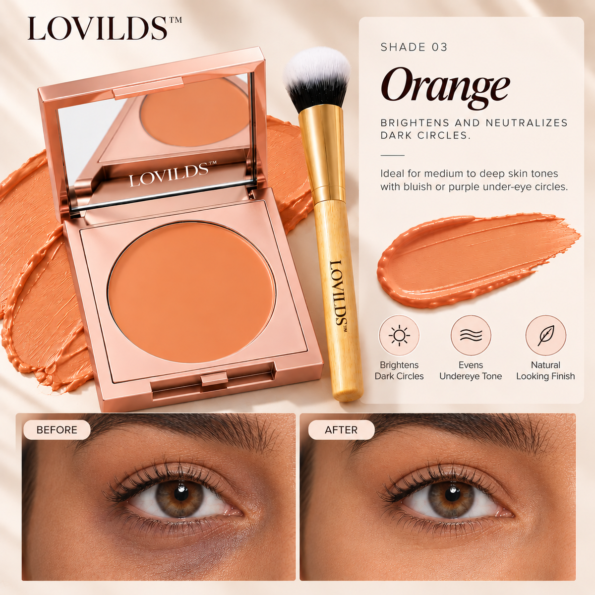 LOVILDS CC Undereye Corrector & Brush Set